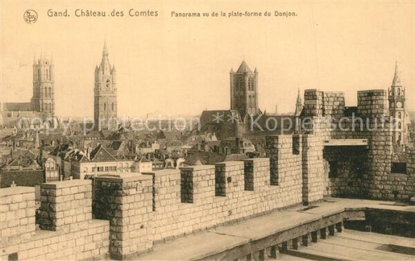 Gand Belgien Chateau des Comtes vu de la plateforme