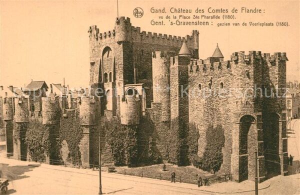 Gand Belgien Chateau des Comtes de Flandre vu de la