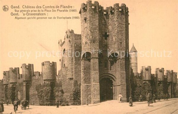 Gand Belgien Chateau des Comtes de Flandre vue prise