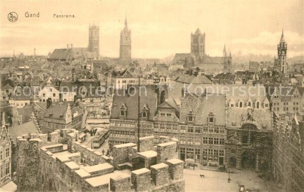 Gand Belgien Panorama de la ville Cathedrale Eglise