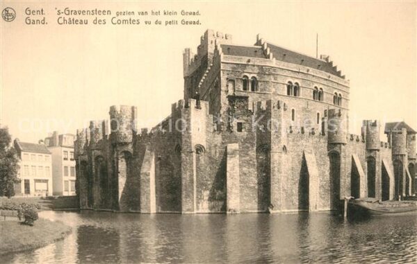 Gand Belgien Chateau des Comtes de Flandre vu du pet