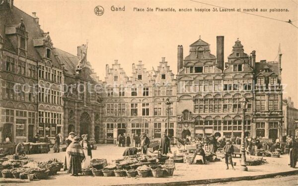 Gand Belgien Place Sainte Pharailde ancien hospice S