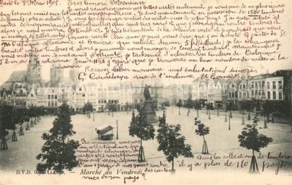 Gand Belgien Marché du Vendredi Monument