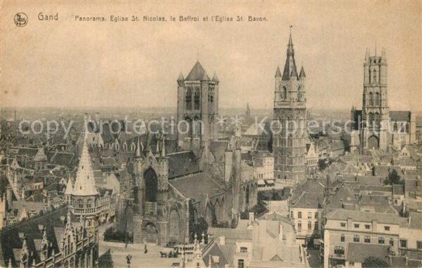 Gand Belgien Panorama Eglise Saint Nicolas le Beffro