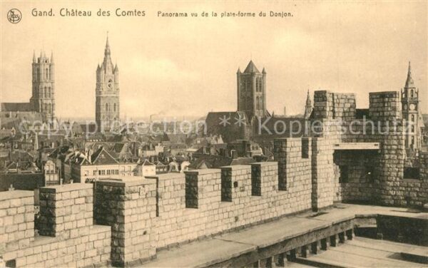 Gand Belgien Chateau des Comtes vu de la plateforme