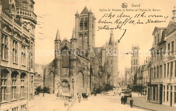 Gand Belgien Eglise Saint Nicolas le Beffroi Cathedr