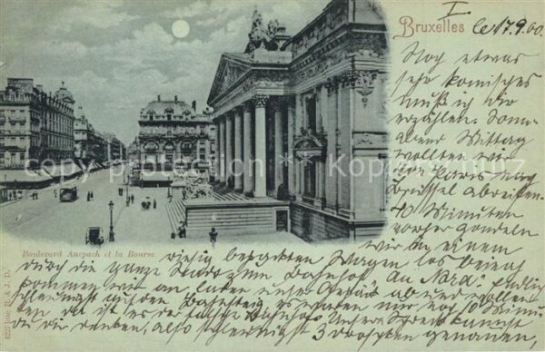 Bruxelles Bruessel Boulevard Ansbach et Bourse