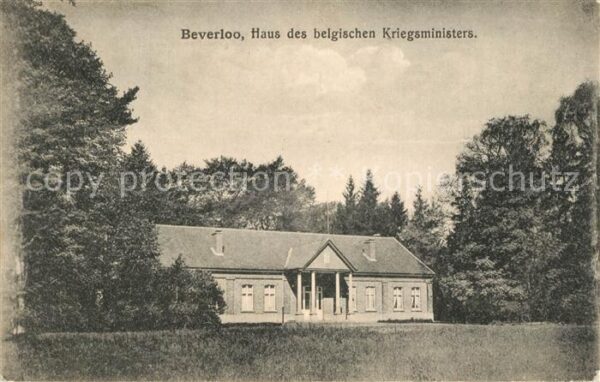 Beverloo Haus des belgischen Kriegsminister
