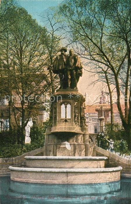 Bruxelles Bruessel Statue des Comtes d`Egmont