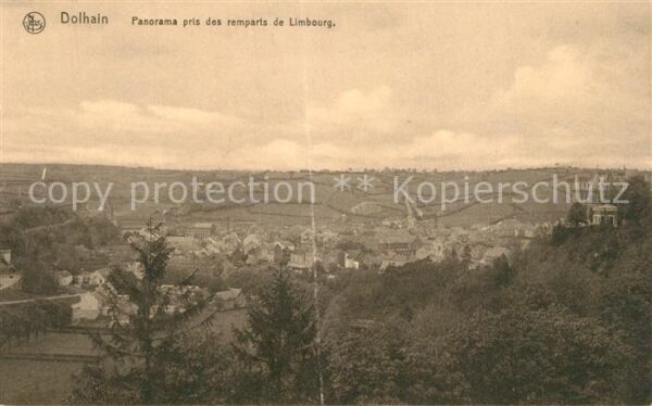 Dolhain Limbourg Panorama pris des remparts de Limbourg