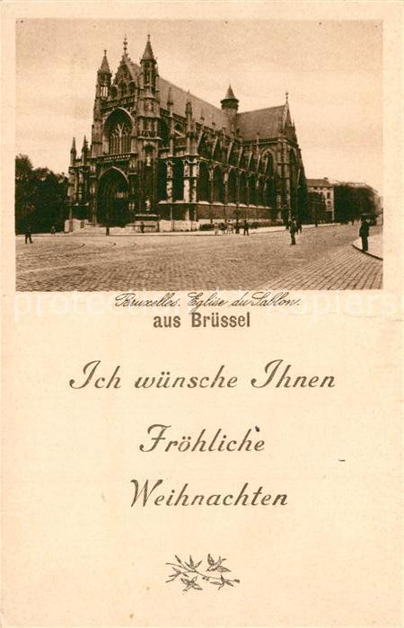 Bruxelles Bruessel Eglise du Sablon Weihnachtskarte