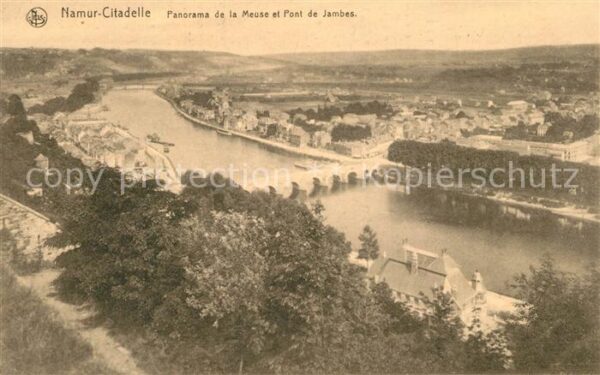 Namur Wallonie Fliegeraufnahme Meuse et Pont de Jambes