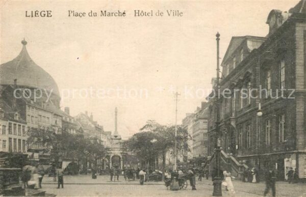 Liege Luettich Place du Marché Hotel de Ville