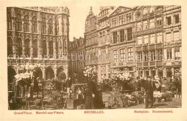Bruxelles Bruessel Grand Place Blumenmarkt