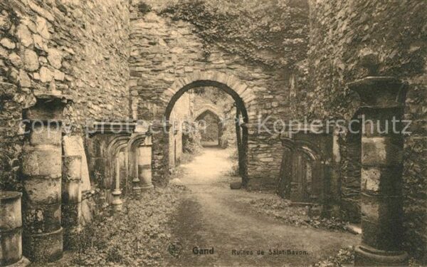 Gand Belgien Ruines de Saint Bavon