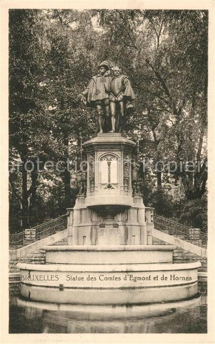 Bruxelles Bruessel Statue des Comtes d`Egmont et de Hornes