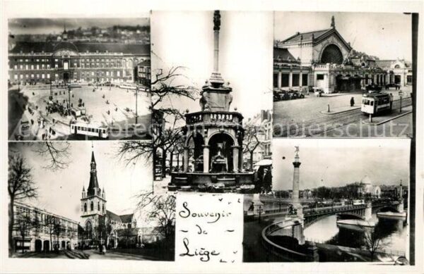 Liege Luettich Brücke Strassenbahn Pavillon