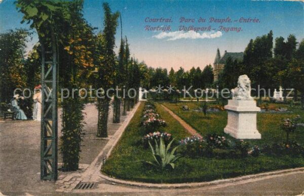 Courtrai KORTRIJK Flandre Belgie Volkspark Ingang