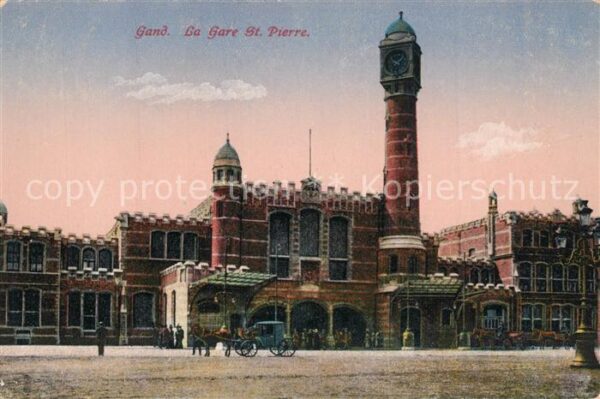 Gand Belgien Gare St. Pierre Postkutsche
