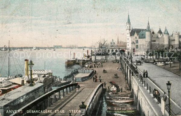 Anvers Antwerpen Debarcadere et le Steen