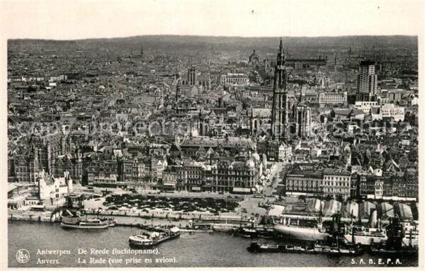 Anvers Antwerpen Fliegeraufnahme La Rade