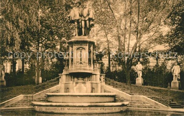 Bruxelles Bruessel Monument de Comtes d`Egmont et de Horn