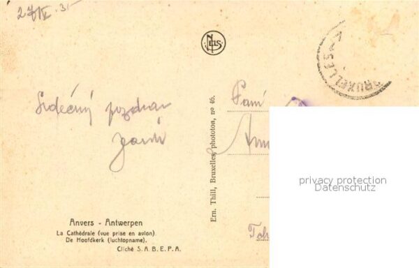 Anvers Antwerpen Fliegeraufnahme Cathedrale – Bild 2