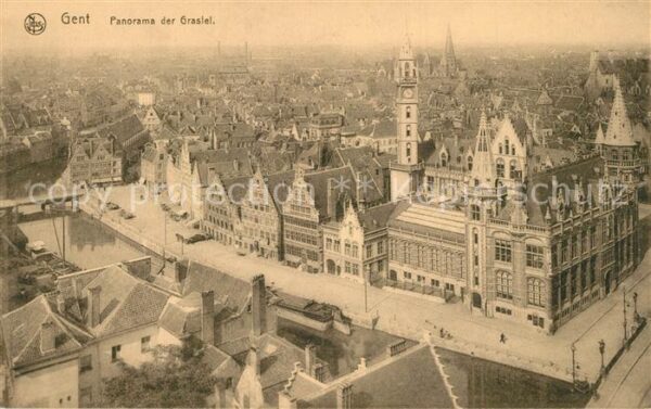 Gent Gand Flandre Panorama del Graslei