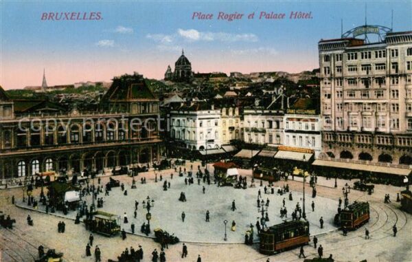 Bruxelles Bruessel Place rogier et Palace Hotel Strassenba