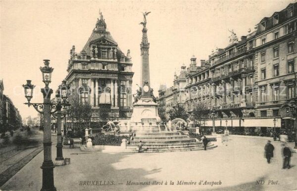 Bruxelles Bruessel Monument élevé a la Memoir de Anspach
