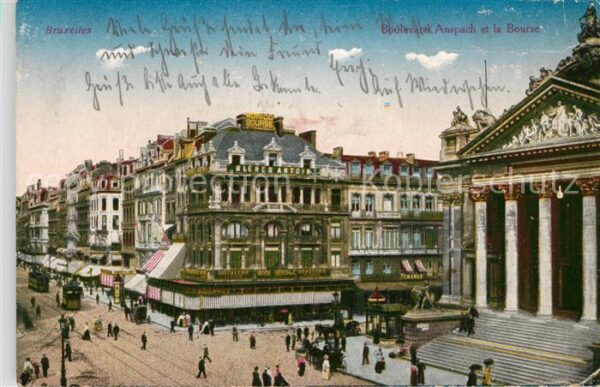 Bruxelles Bruessel Boulevard Anspach et la Bourse