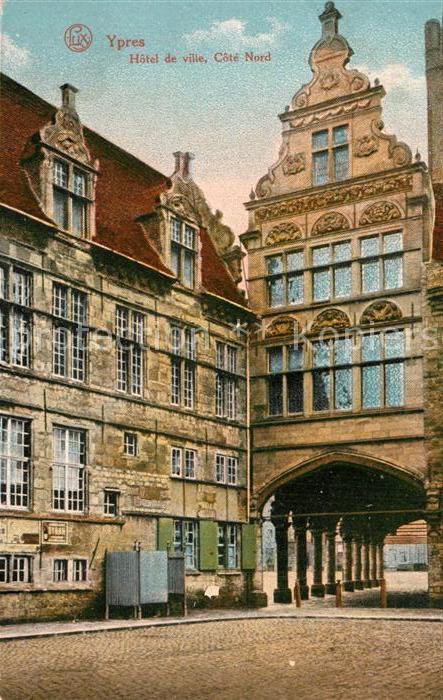 Ypern Ypres Hotel de Ville cote Nord