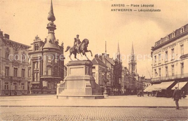 Anvers Antwerpen Place Leopold Denkmal