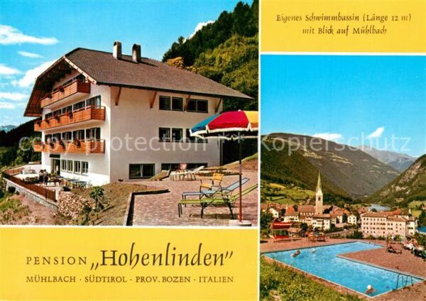 Muehlbach Suedtirol Pension Hohenlinden Pool
