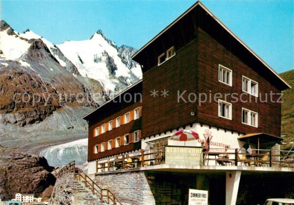 Grossglockner Karl Volkert Haus gegen Pasterze