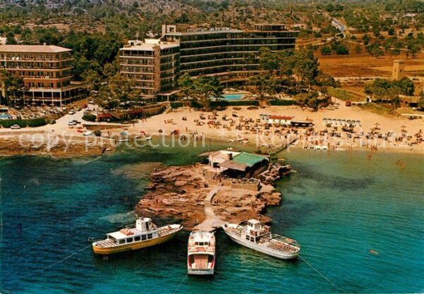 Camp de Mar Fliegeraufnahme Strand Boote