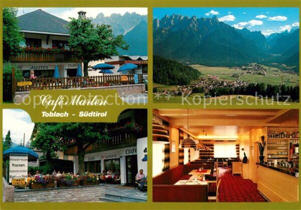 Toblach Suedtirol Cafe Marlen Fliegeraufnahme