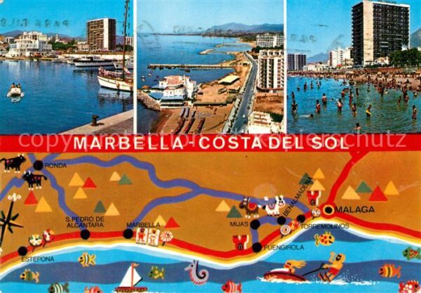 Marbella Andalucia Costa del Sol Strand Lageplan