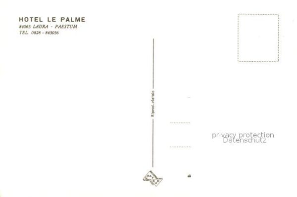 Paestum Hotel le Palme Strand Tennis Landkarte – Bild 2