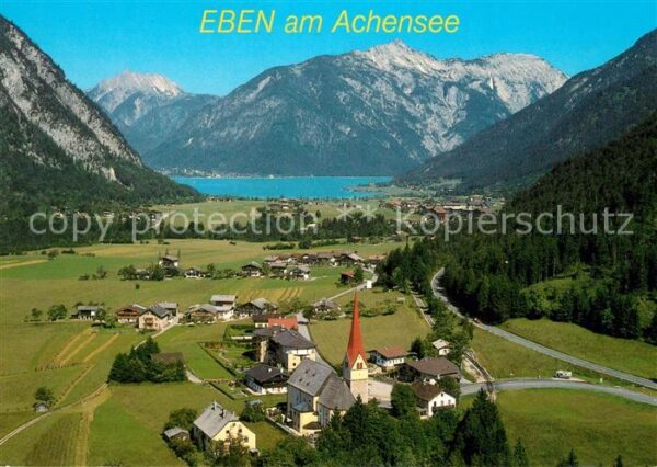 Eben Achensee Fliegeraufnahme mit Karwendelgebirge Se