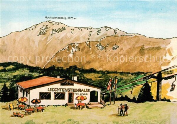 Semmering Niederoesterreich Restaurant Liechtensteinhaus mit Hirsch