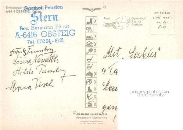 Obsteig Tirol Gasthof Stern Fliegeraufnahme – Bild 2