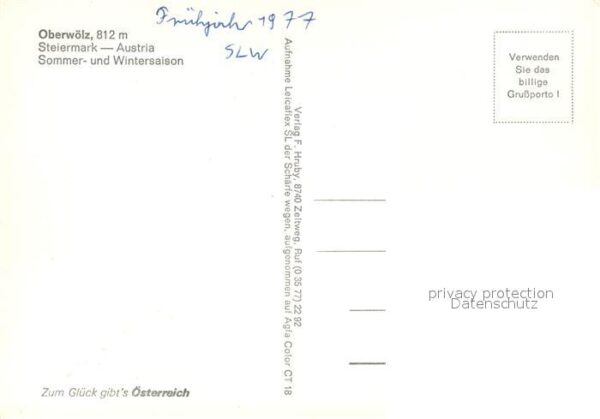Oberwoelz Stadt Ortsansicht Wegekreuz Kirche Marktplatz – Bild 2