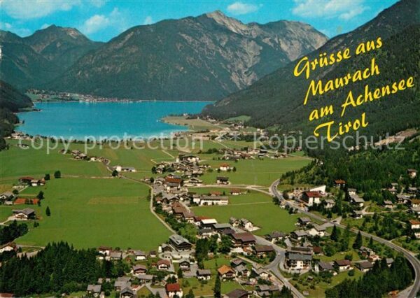 Maurach Achensee Fliegeraufnahme mit Karwendelgebirge
