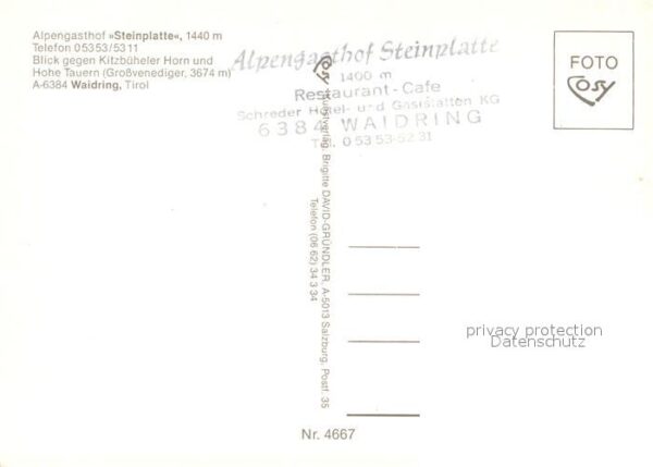 Waidring Tirol Alpengasthof Steinplatte mit Kitzbühele – Bild 2