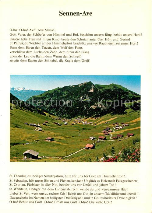 Liechtenstein  Sennen Ave Betruf der Älpler im Fürsten
