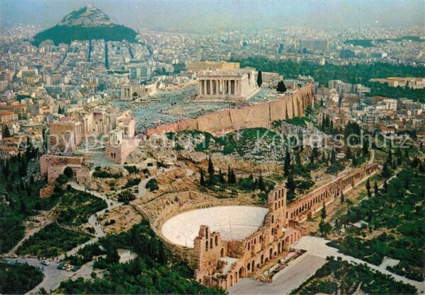 Athen Griechenland Fliegeraufnahme mit Akropolis