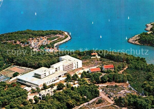 Jelsa Kroatien Fliegeraufnahme Hotel Mina