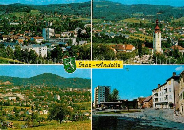Graz Steiermark Panorama mit Andritz und St Veit Endsta