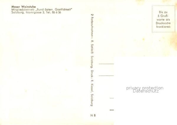 Salzburg Oesterreich Moser Weinstube Gastraum Panorama – Bild 2